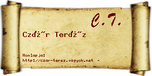 Czár Teréz névjegykártya